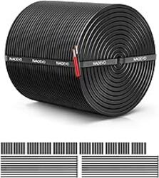 NAOEVO 16 Gauge Wire 2 Conductor Electrical Wire, 16 AWG Stranded PVC Cord, 12V Low Voltage/Tinned Copper/Flexible Cable for Automotive Wiring, Lamp Cord, Marine Cable (500FT)