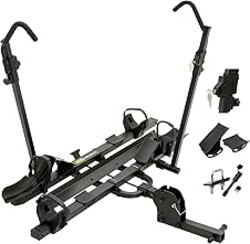 TrailV2 Plus Hitch 2 Ebike Rack with Ramp, Tilt, Fold, Anti-Theft Hitch & Wheel Locks, Heavy Duty 170 lbs Capacity, Fits 2" Receiver, Max 5" Fat Tires, Electric Bike Rack for Car, SUV, Truck, RV