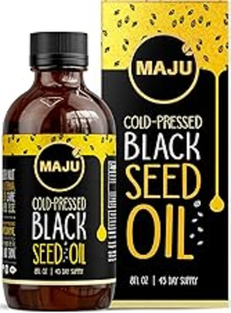 MAJU Black Seed Oil - 3 Times Thymoquinone, Cold-Pressed, 100% Turkish Black Cumin Seed Oil, Liquid Pure Blackseed, Glass Bottle, 8 oz