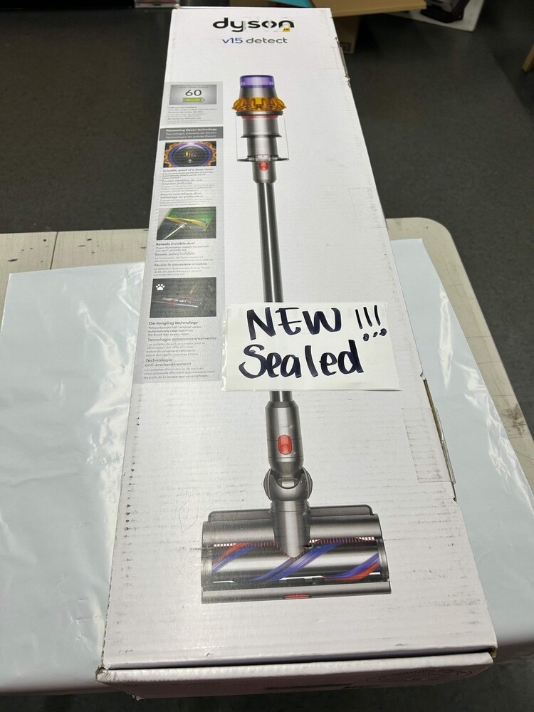 Dyson V15 Detect Cordless Vacuum Cleaner, Yellow/Nickel