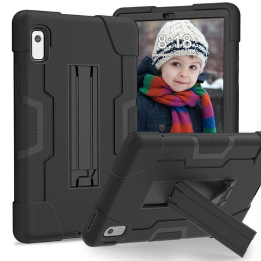TECH CIRCLE Case for Lenovo Tab M9 Tablet (9", 2023 Released) - Shockproof Rugged Cover with Kickstand, Black