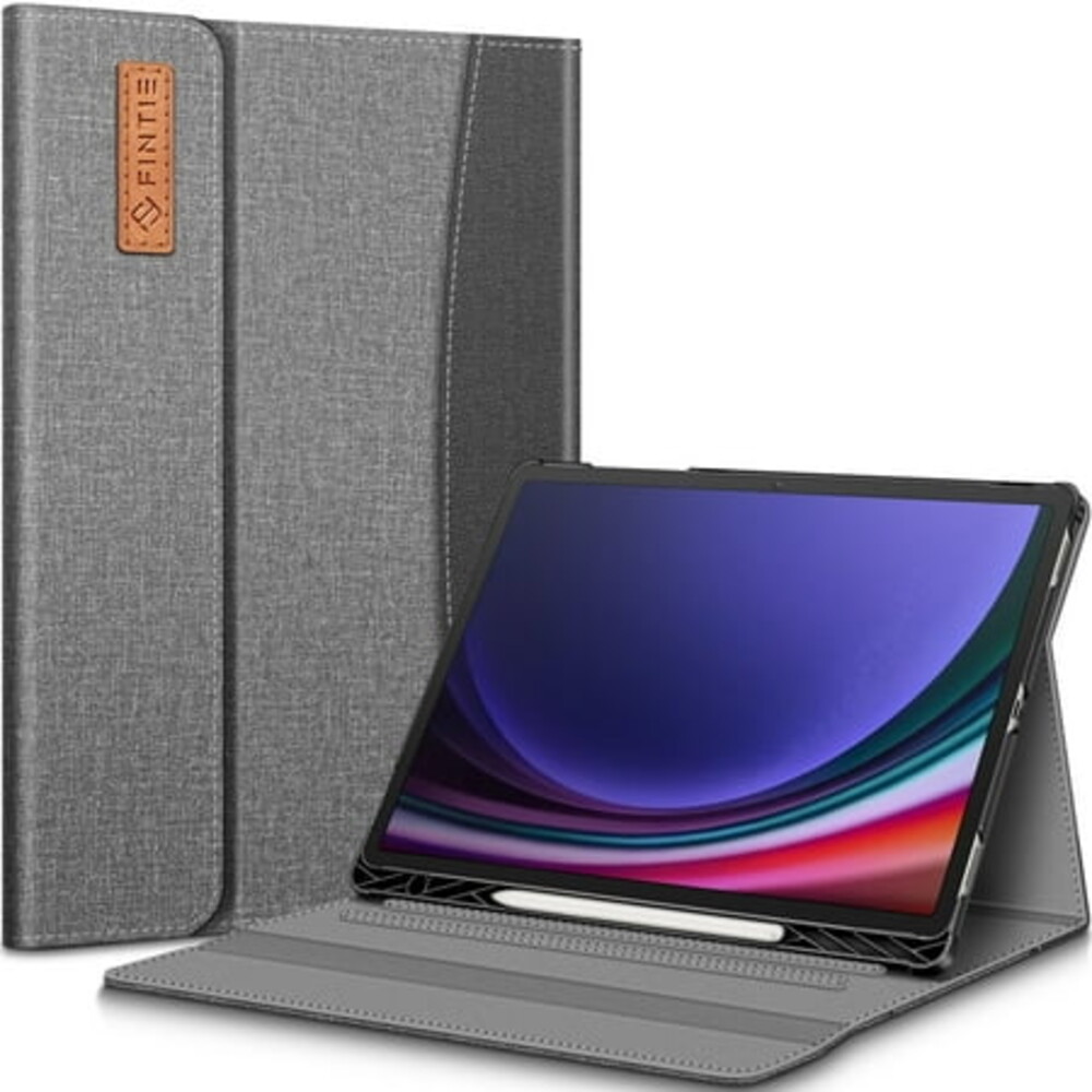 Fintie Case for Samsung Galaxy Tab S10 Plus 2024/ S9 Plus/ S9 FE Plus 5G 12.4 Inch 2023 with Built-in S Pen Holder, Multiple Angle Portfolio Business Cover with Pocket Auto Sleep/Wake, Gray