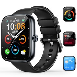 Smart Watch for Men Women, 1.83" HD Touchscreen Fitness Watch with Bluetooth Call&Message Notifications, 110+Sport Modes, 24/7 Heart Rate/Sleep Monitor, IP68 Waterproof Fitness Tracker for Android iOS