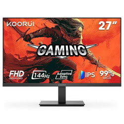 KOORUI 27" FHD 1080P Gaming Monitor, 144Hz Computer Monitor, New, E2711K