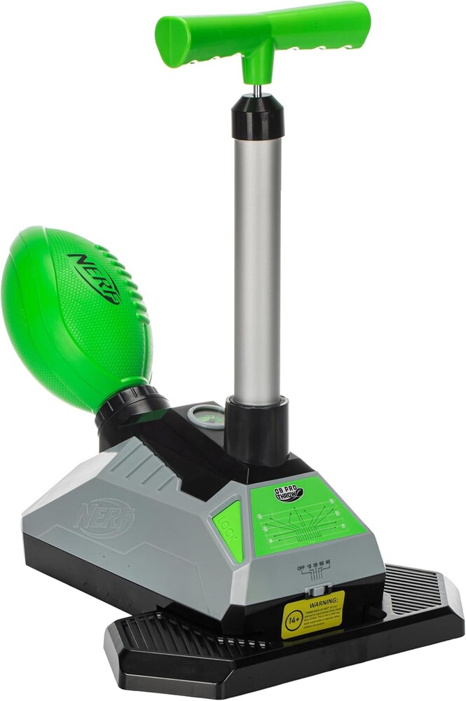 Nerf QB Pro Foam Football Passer - Mini Ball Launcher for Kids Practice + Games - Fun Youth Outdoor Football Passer - 8.5" Foam Ball Included