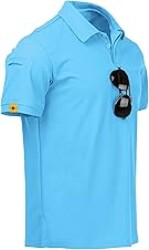 ZITY Mens Polo Shirt Short Sleeve Sports Tactical T-Shirt Athletic Golf Polos Daily Casual Stylish Collared Shirts for Men