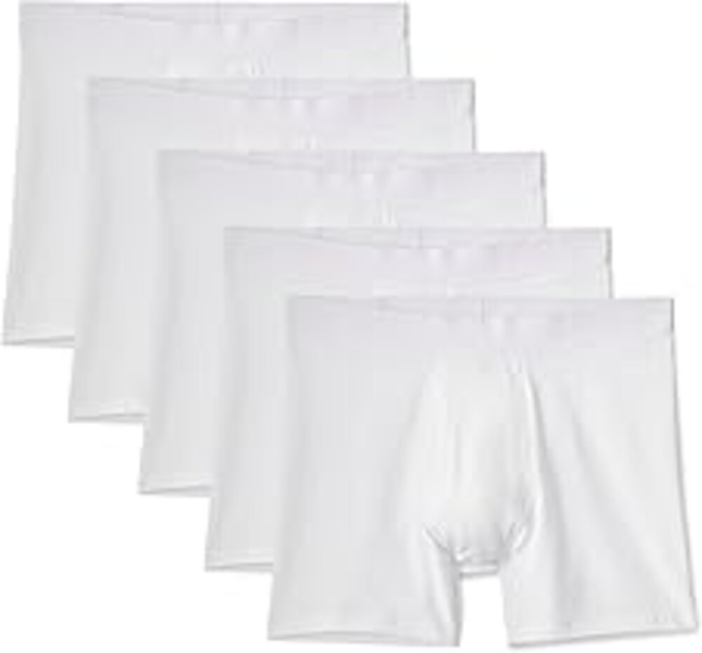 Amazon Essentials Men's Cotton Jersey Boxer Briefs,Pack of 5 (Available in Big & Tall)