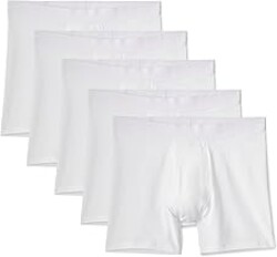 Amazon Essentials Men's Cotton Jersey Boxer Briefs,Pack of 5 (Available in Big & Tall)