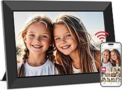 Frameo 10.1 Inch WiFi Digital Picture Frame, Smart Cloud Electronic Photo Frame with HD IPS Touch Screen Slideshow 32GB Memory Auto-Rotate Wall Mount, Share Photos/Videos from Phone - Gifts for Mom