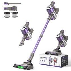 MBTTODF Cordless Vacuum Cleaner,Vacuum Cleaner for Home with Brushless Motor,Lightweight Stick Vacuum with Self-Standing and Touch Screen,Hardwood Floor Vacuum for Pet Hair,Carpets,Tile(Purple)
