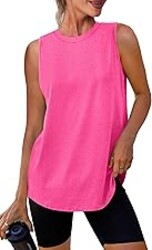 Womens Workout Tank Tops Lightweight Sleeveless Shirts for Women Loose Fit Tops for Athletic Running Tennis Yoga