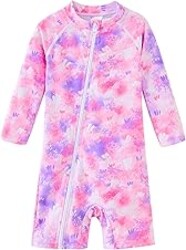 UMELOK Baby Girl Swimsuit Infant Rash Guard Swimwear UPF 50+ Sun Protection Bathing Suit