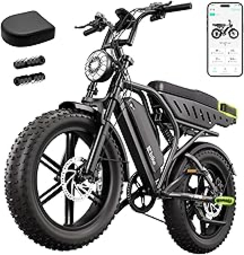 TST Electric Bike for Adults 1500W Peak 20" Fat Tire All-Terrain E-Bike 60/130 Miles Electric Dirt Bike - 48V 15/30AH Battery Tested to UL 2849 Powered Electric Bicycle