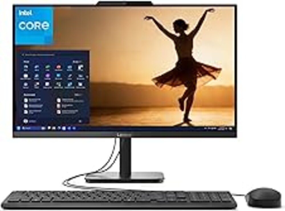 Lenovo 24 All-in-One Desktop Computer, 32GB DDR4 RAM, 1TB PCIe SSD, Lifetime Office 365 for Web, Intel Processor, 23.8" FHD IPS Anti-Glare AIO, USB Keyboard & Mouse, Wi-Fi 6, Win 11, Charcoal