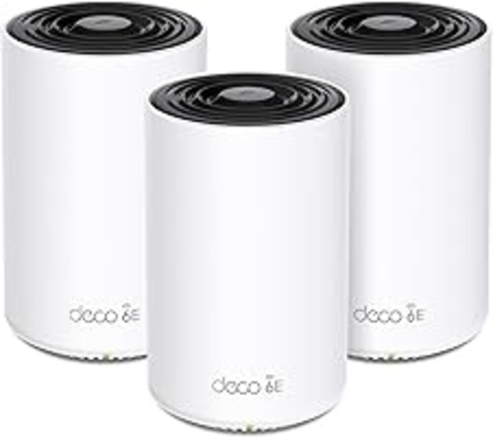 TP-Link Deco XE70 Pro AXE4900 Tri-Band WiFi 6E Mesh WiFi System - 2.5G WAN/LAN Ports, 4.9 Gbps Wi-Fi 7,200 Sq. Ft Coverage, Connect up to 200 Devices, 6 GHz Band, 3-Pack
