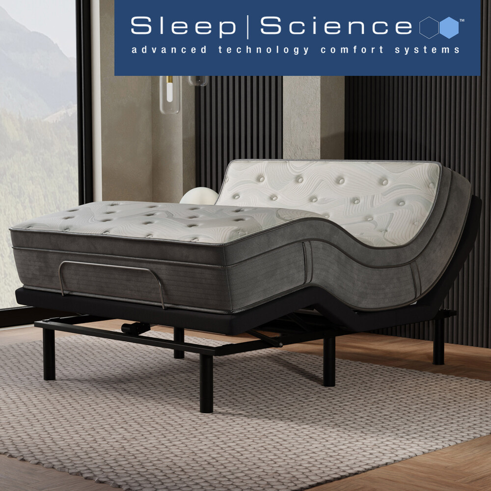 Sleep Science 13" Bamboo Cool Luxe Firm King Memory Foam Mattress with Adjustable Base
