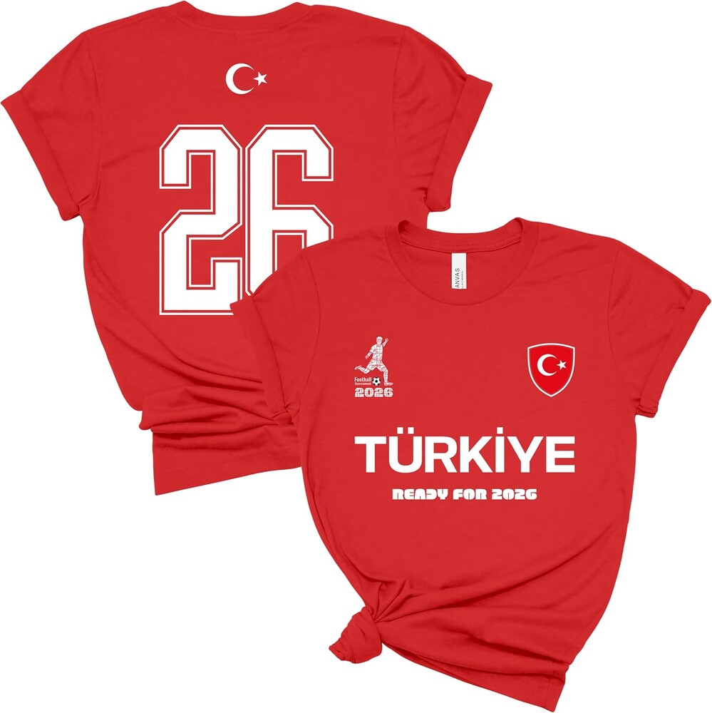 Turkiye Turkey Soccer Fan Shirt 2026 USA Tournament Tee Men Women Flag Futbol Match Day Top