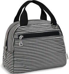 Lunch Bag Women Insulated Lunch Box - Tote Lunch Box for Women - Corduroy Lunchbox Lightweight Lunchboxes Reusable Portable Soft Cooler Bag for Adults Teen Travel Picnic Office Outdoor Work Stripe 8L