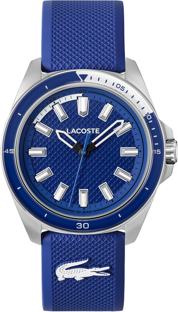 Lacoste Capbreton Men’s Quartz Watch - Diving-Style Metal Bezel, Three-Hand Dial - Sporty, Nautical Timepiece - Gift for Him 43mm