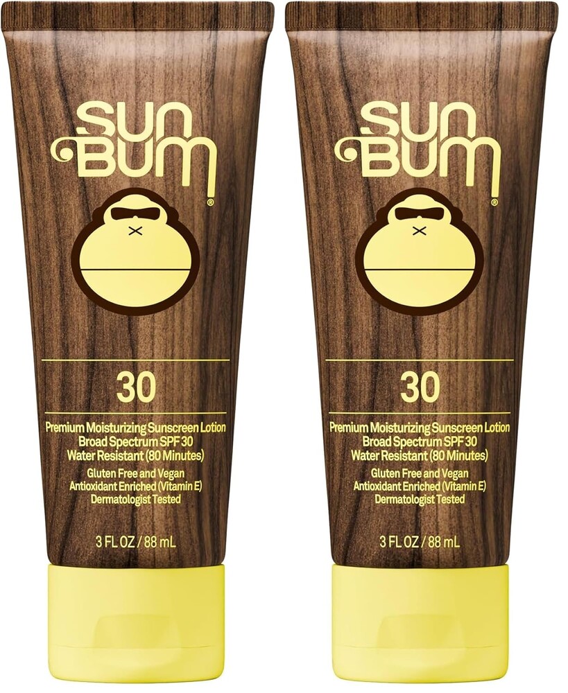 Sun Bum Original SPF 30 Sunscreen Lotion | Vegan and Hawaii 104 Act Compliant (Octinoxate & Oxybenzone Free) Broad Spectrum Moisturizing UVA/UVB Sunscreen with Vitamin E | 3 oz (Pack of 2)