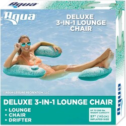 Aqua Pool Chair Float Lounge for Adults – Multiple Colors/Shapes/Styles – for Adults and Kids Floating