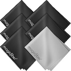 MagicFiber Microfiber Cleaning Cloth, 6 Pack - Premium Cloth for Glasses, Lens, Screens & More