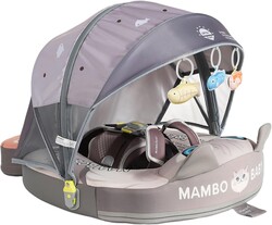 Mambobaby Float Deluxe Baby Pool Float: Safe & Comfortable Swim Trainer for Infants & Toddlers, Non-Inflatable Design, UV Protection Canopy, Fun Water Experience for Ages 3-24 Months