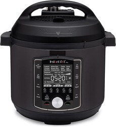 Instant Pot Pro 10-in-1 Pressure Cooker, Slow Cooker, Rice/Grain Cooker, Steamer, Sauté, Sous Vide, Yogurt Maker, Sterilizer, and Warmer, Includes App With Over 800 Recipes, Black, 6 Quart