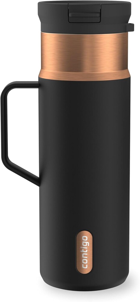 Contigo SnapSeal 20 oz Stainless Steel Vacuum-Insulated Water Bottle with Leakproof AutoClose Lid (Straw-Compatible) & Side Handle, BPA-Free & Lead-Free, Dishwasher Safe