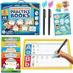 Magic Grooved Writing Practice for Kids Age 3-5 - Grooved Writing Books for Kids 3-5 - Handwriting Practice for Kids 5-7 - Tracing Books Toys for 4 Year Old - Preschool Learning Activities