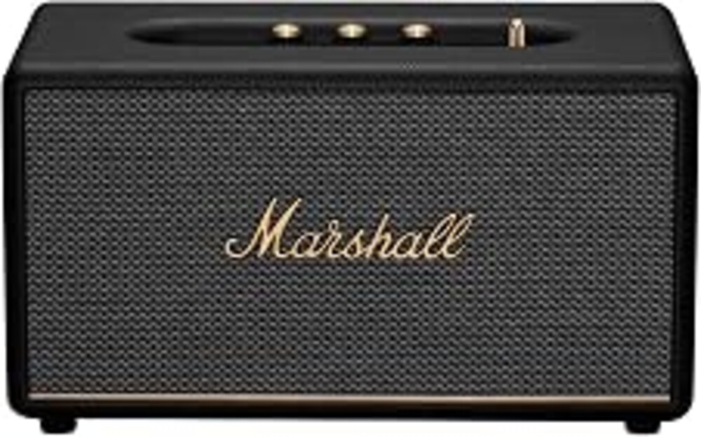 Marshall Stanmore III Bluetooth Home Speaker - Loud Stereo Sound with Bass and Treble Controls | Plug-in Powered | Record Player Compatible | RCA and 3.5mm Aux Inputs - Black