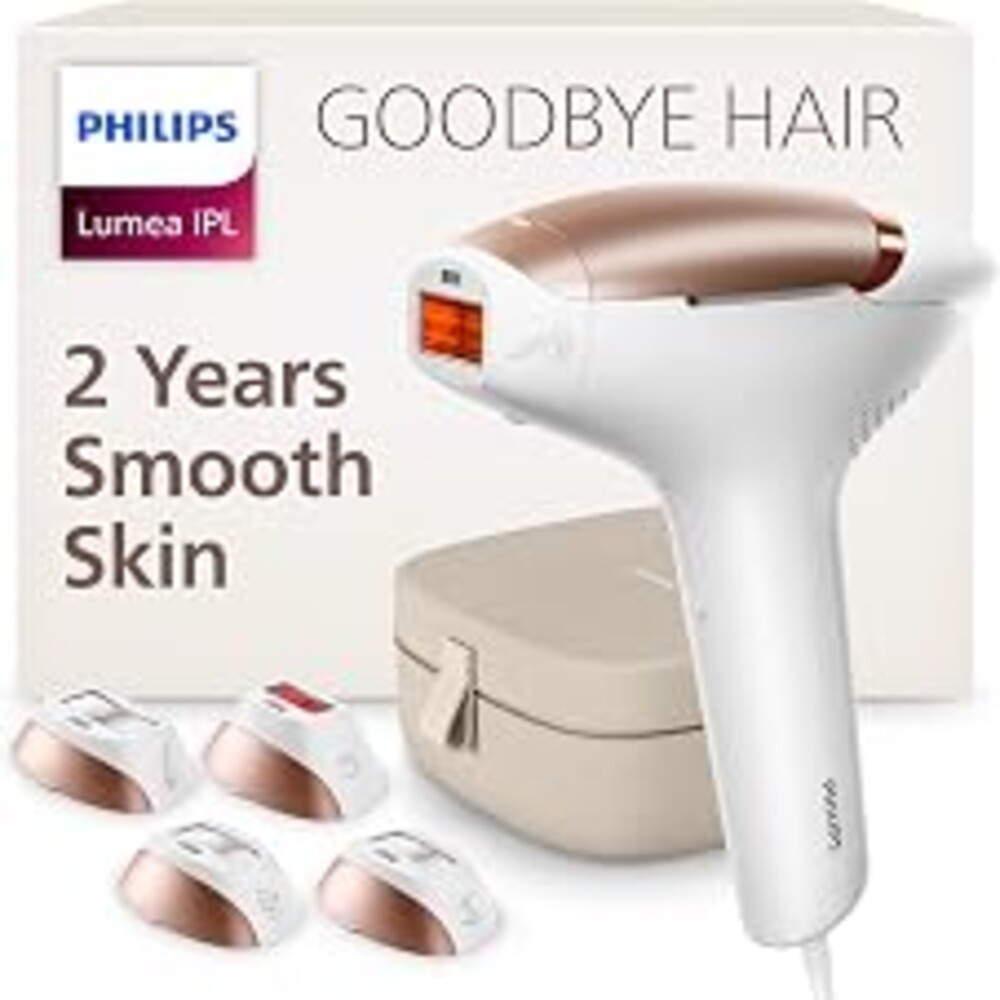 Philips Lumea IPL — Salon-Like Laser Hair Removal for Women, Permanent Hair Reduction Device At Home for Face & Body — Safe & Painless for Face, Bikini, Body, 5 Settings & Skin Sensors, BRI984/03