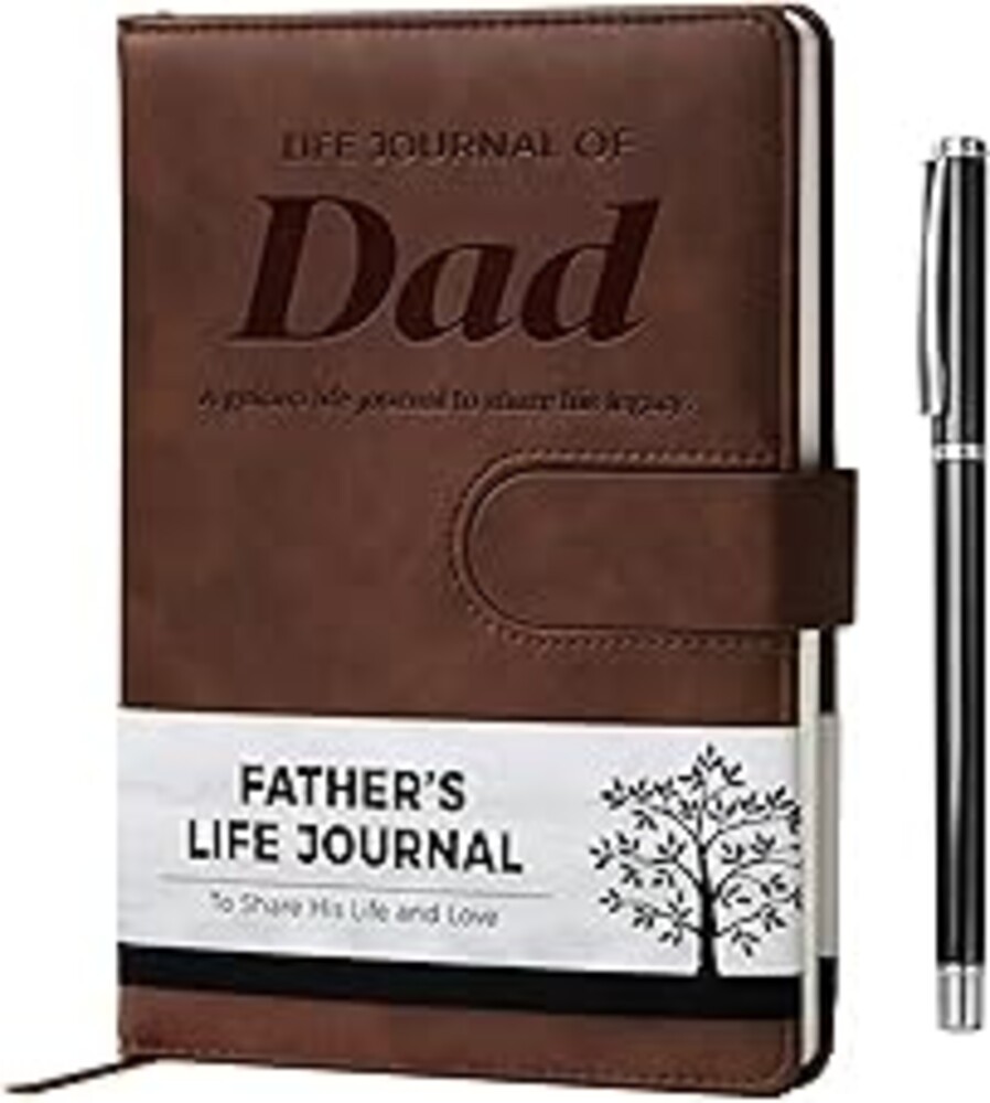 YDCUV Best Fathers Day Gift for Dad from Daughter Son - Dad I Want to Know Your Life Story Leather Journal (Hardcover) - Guided Legacy Journal to Share His Life Story - Ideal Gifts for Dads Birthday