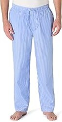Amazon Essentials Men's Cotton Poplin Straight-fit Pajama Pants with Drawstring Elastic Waist