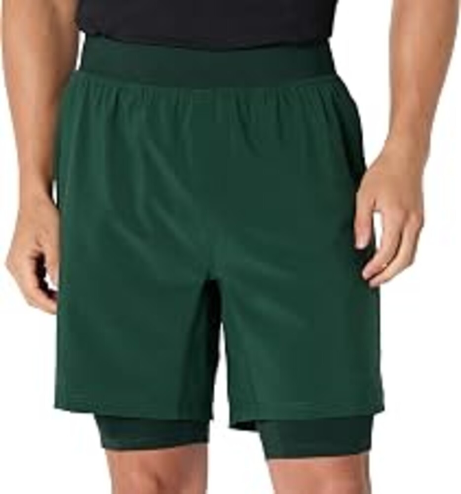 Amazon Essentials Men's Athletic Running Training Shorts, Performance Stretch Woven Workout Shorts, 7“