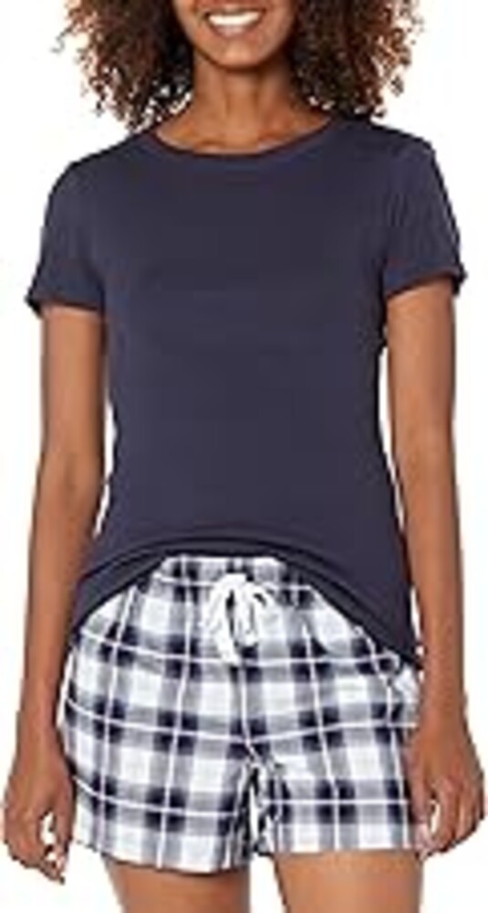 Amazon Essentials Women's Poplin Short and Sleep Tee Pajama Set