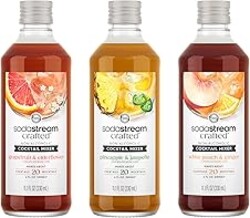 SodaStream Crafted Cocktail Mixers: Non-alcoholic mixers expertly crafted for sparkling cocktails & mocktails, Variety Pack, 11.1 FL OZ (Pack of 3)