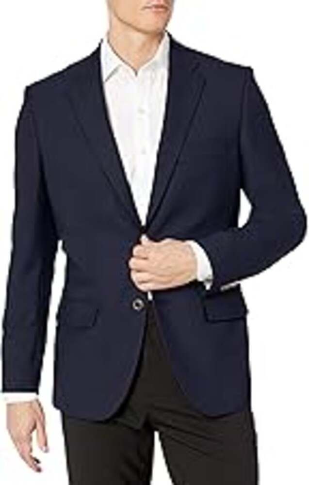Amazon Essentials Men's Long-Sleeve Classic-Fit Button-Front Stretch Blazer, Regular Fit