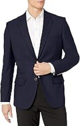 Amazon Essentials Men's Long-Sleeve Classic-Fit Button-Front Stretch Blazer, Regular Fit