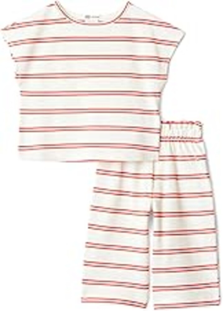 Amazon Essentials x Sofia Grainge Toddlers and Baby Girls' Cotton Pique Short Sleeve T-Shirt & Pants Play Set