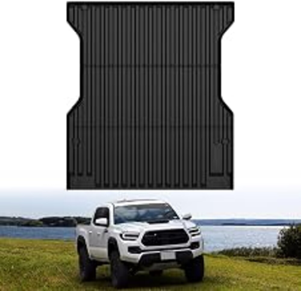 LASFIT Bed Mat for Toyota 2024-2026 Tacoma (5FT/5'Bed) Truck Bed, All Weather 5 ft Rubber Car Bed Liner for Toyota Tacoma 2024 2025 2026 Accessories, TPE Trunk Mat&Bed Liner (Not Fit Drop-in Liners)