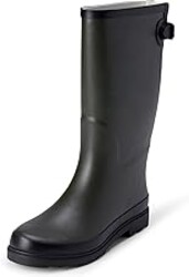 Amazon Essentials Women's Waterproof Tall Rain Boot with Adjustable Buckle