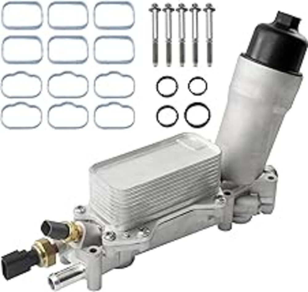 926-959 Upgrade Aluminum Engine Oil Cooler Oil Filter Housing for 2011-2016 Jeep Wrangler Grand Cherokee Dodge Challenger Charger Journey Caravan Durango Chrysler 200 300 Town Country Ram 3.6L 926-876