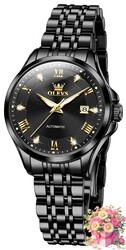 OLEVS Womens Automatic Watch Diamond Luxury Date Ladies Dress Classic Self Winding Wrist Watches Luminous Waterproof