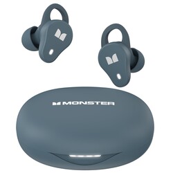 Monster N-Lite 210 Wireless Earbuds, Bluetooth 5.4 in Ear Stereo Headphones, Built-in Mic for Crystal Clear Call, 32H Playtime, Waterproof Earphones for Sports, Blue