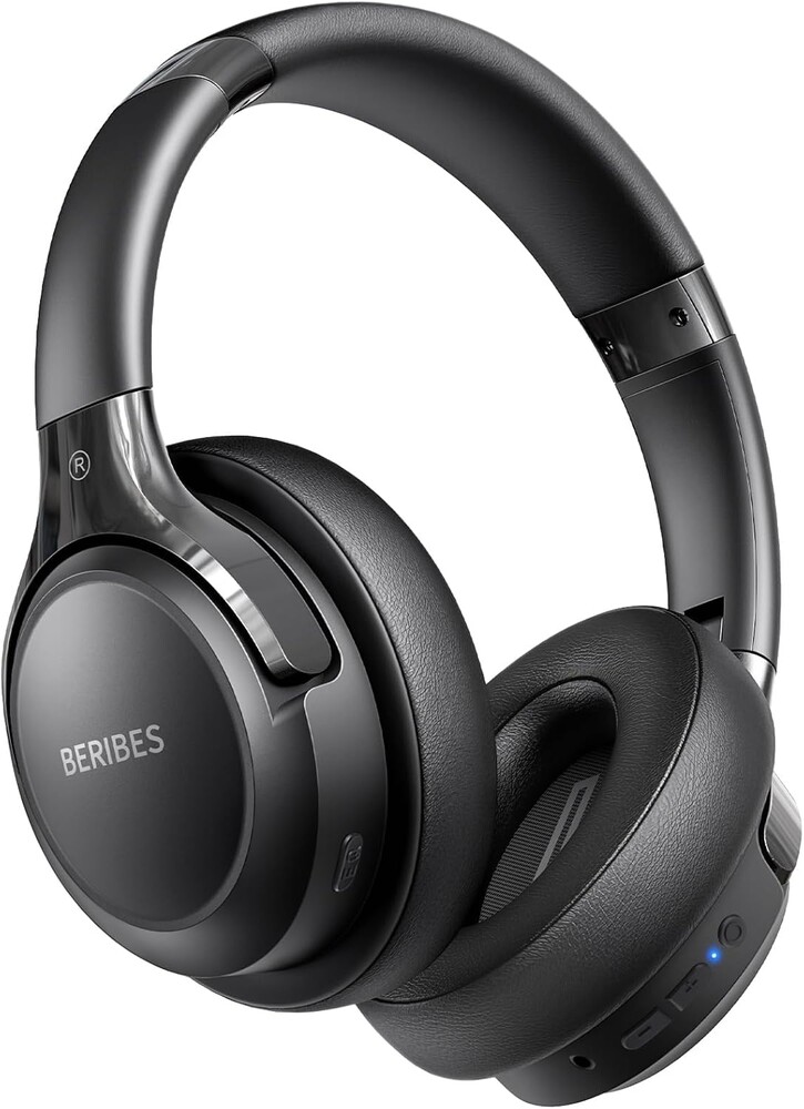 BERIBES Bluetooth Headphones Over Ear, 65H Playtime and 6 EQ Music Modes Wireless Headphones with Microphone, HiFi Stereo Fol