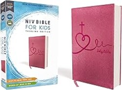 NIV, Bible for Kids, Leathersoft, Pink, Red Letter, Comfort Print: Thinline Edition (Easy-to-Read, Easy-to-Carry)