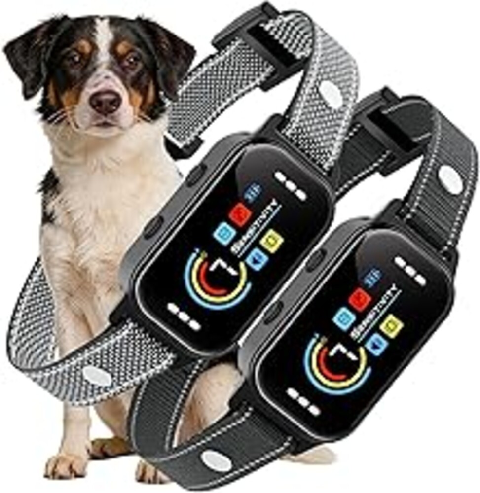 Koguzl Dog Bark Collar 2 Pack, Auto Anti Barking Collar for Large Medium Small Dogs 11-120lbs, 7 Sensitivity Levels, 5 Safe Training Modes, Humane Bark Training Collar