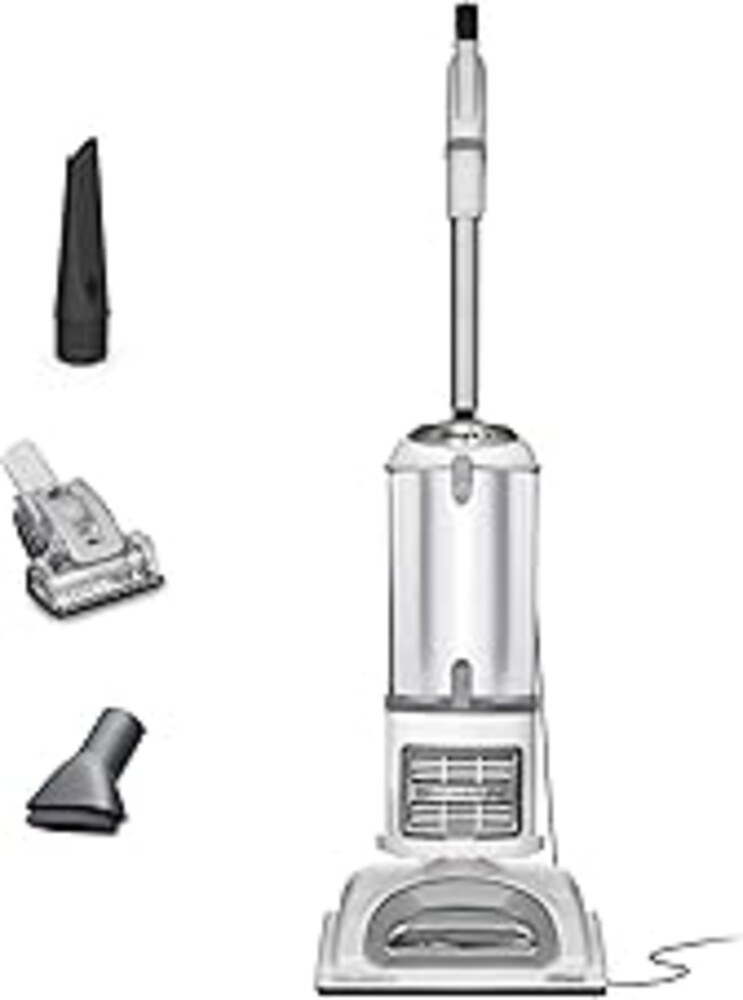 Shark Upright Vacuum Cleaner | Navigator Lift-Away | Pet Hair, Carpet & Hard Floor Cleaning | Pet Power Brush, Dusting Brush & Crevice Tool | HEPA Filter | Swivel Steering | White/Silver | NV356E