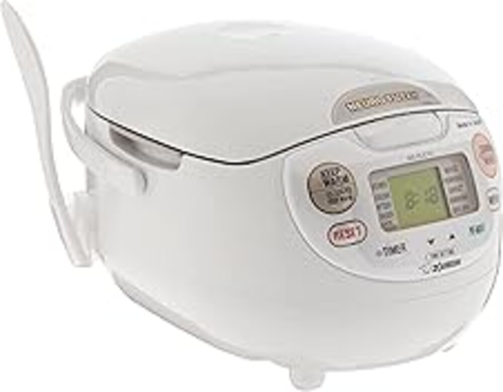Zojirushi NS-ZCC10 5-1/2-Cup Neuro Fuzzy Rice Cooker and Warmer, Premium White